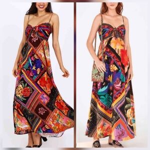 Farm Rio Diagonal Scarf Maxidress